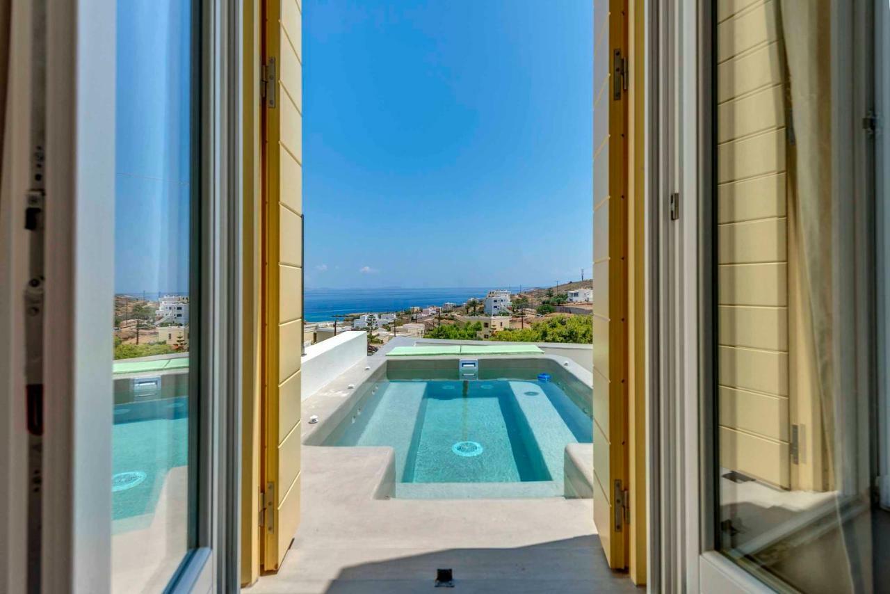 Villa Alba In Syros With Private Jacuzzi 阿佐里姆诺斯 外观 照片
