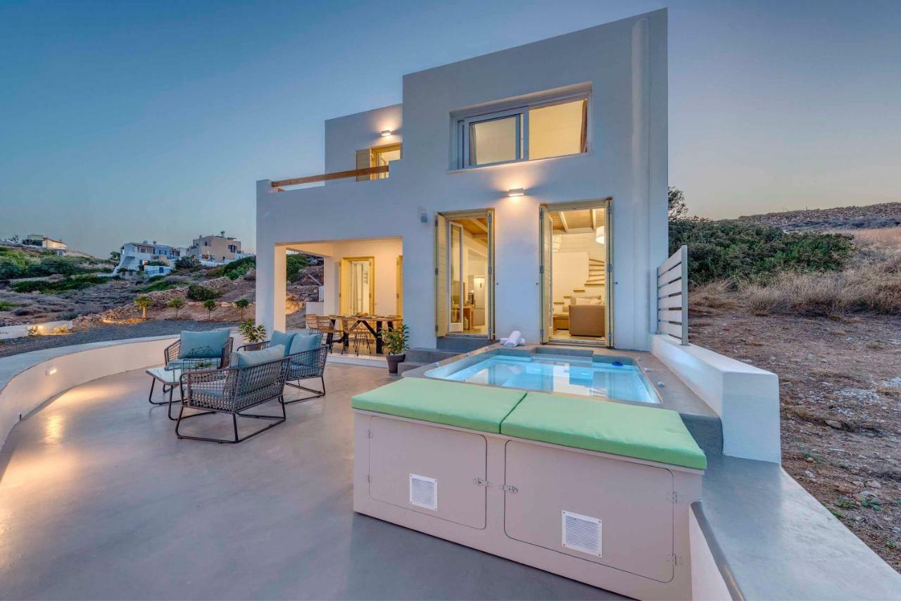 Villa Alba In Syros With Private Jacuzzi 阿佐里姆诺斯 外观 照片